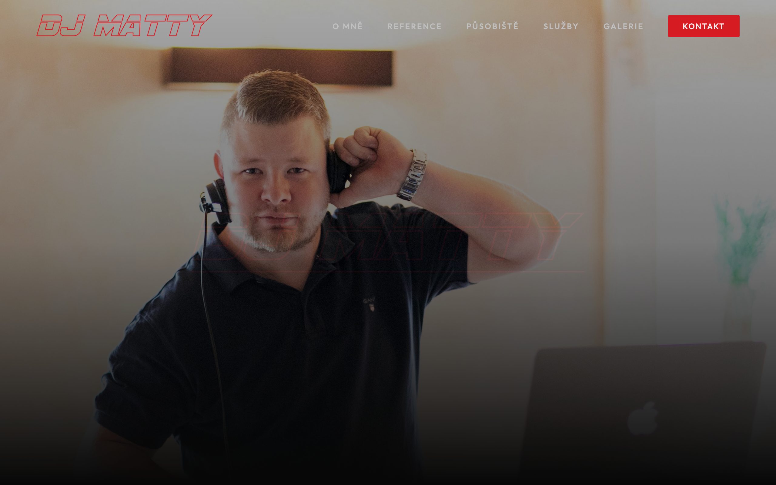 Náhled webu DJ Matty