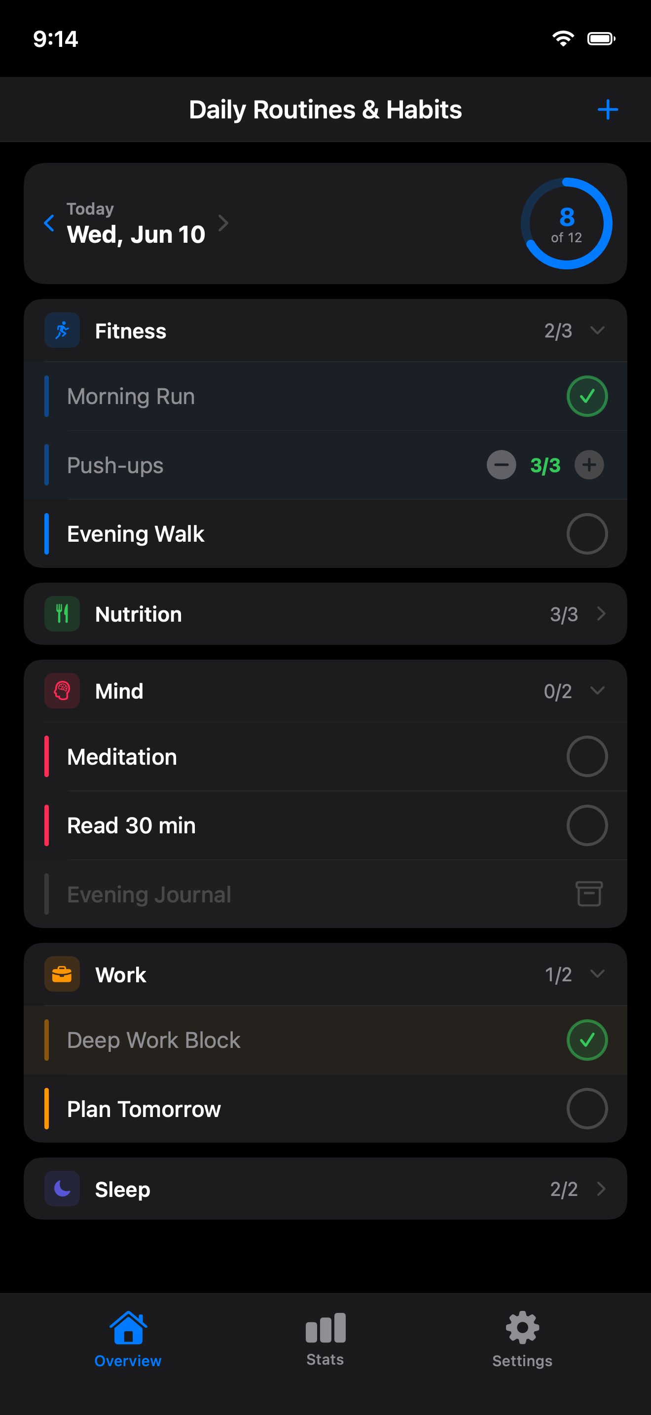 Daily Routines & Habits — přehled návyků